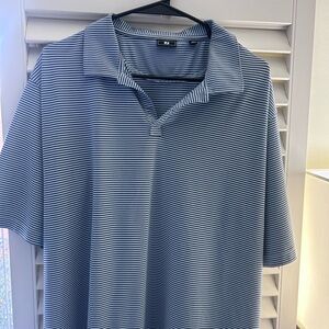 Men's FootJoy Striped Blue Polo Shirt